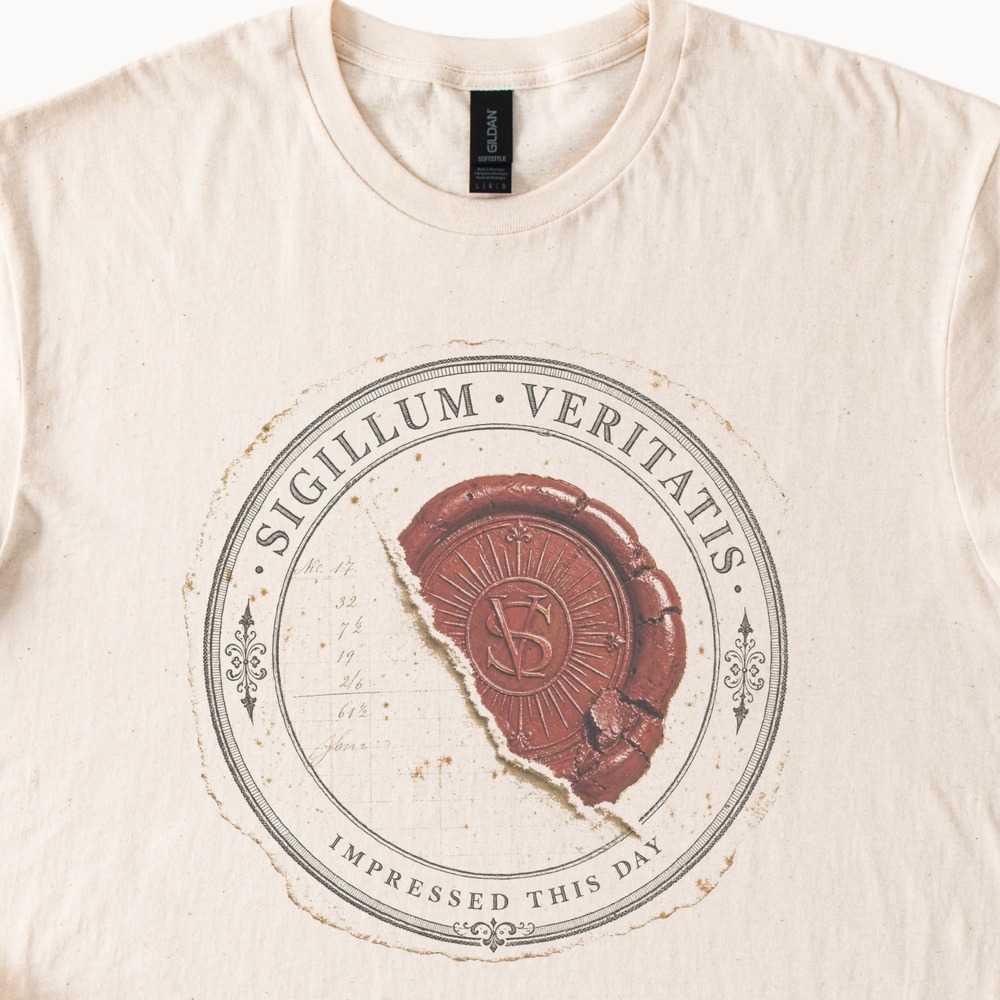 Sigillum Veritatis Cracked Wax Seal Badge Tee